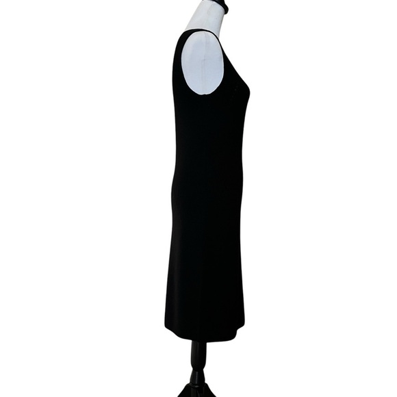 VINCE Sweater Dress Size Small Wool Blend Black Sleeveless Micro Rib Bodycon - Picture 3 of 7